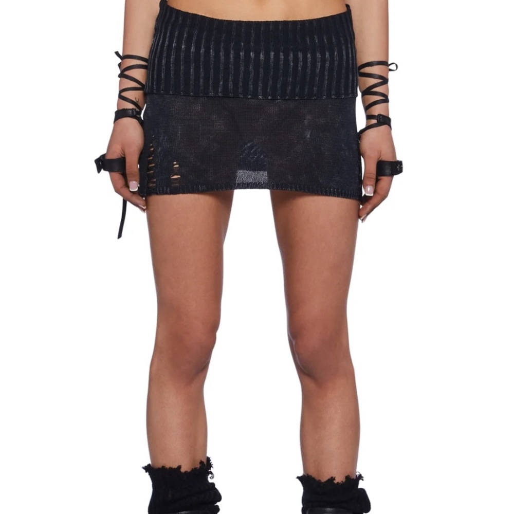 BRAND NEW Distressed sweater skirt